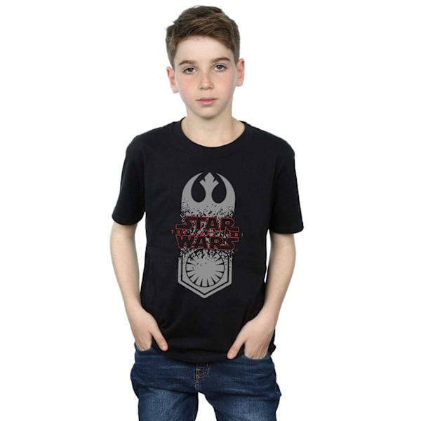 Star Wars Boys The Last Jedi Symbol Crash T-shirt 7-8 år Bla Black 7-8 Years