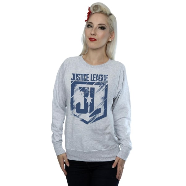 DC Comics Dam/Ladies Justice League Film Indigo Logo Sweats Heather Grey M