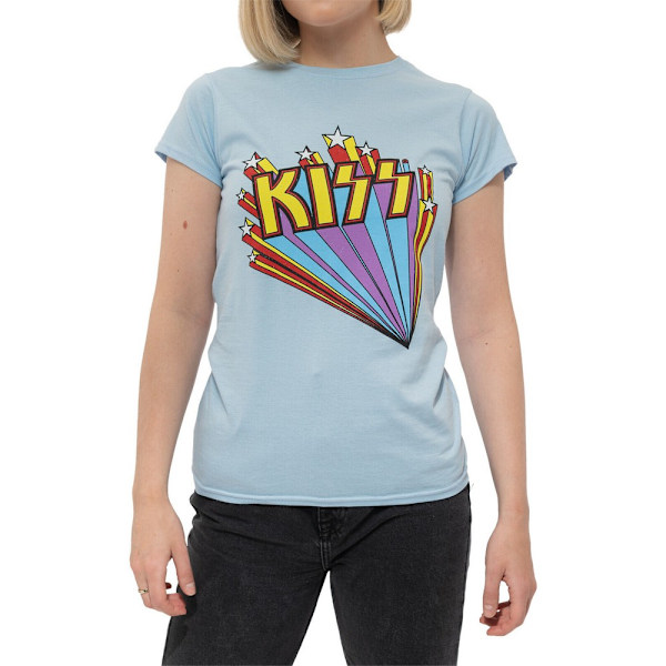 Kiss Dam/Dam Stars T-shirt L Ljusblå Light Blue L
