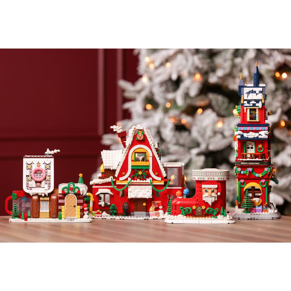 Leksaksaffär Jul Klocktorn Byggsats Ålder 6+ En Storlek Red One Size