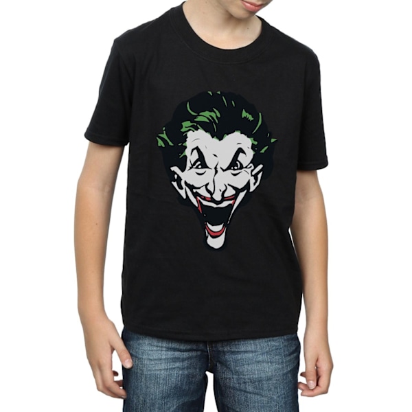 DC Comics Pojkar The Joker Stor Ansikte T-shirt 7-8 År Svart Black 7-8 Years