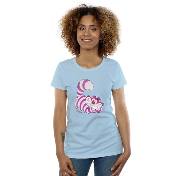 Alice i Underlandet Dam/Dam Cheshire Cat Fitted T-Shirt S Baby Blue S