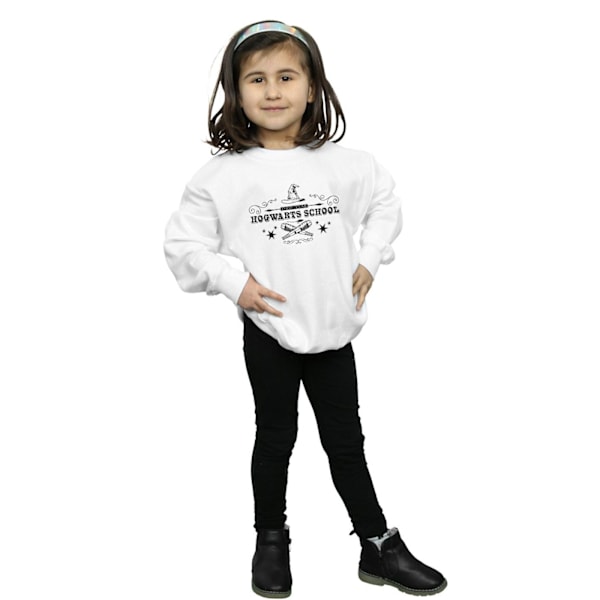 Harry Potter Tjejer Hogwarts Första Året Sweatshirt 9-11 År Vit White 9-11 Years