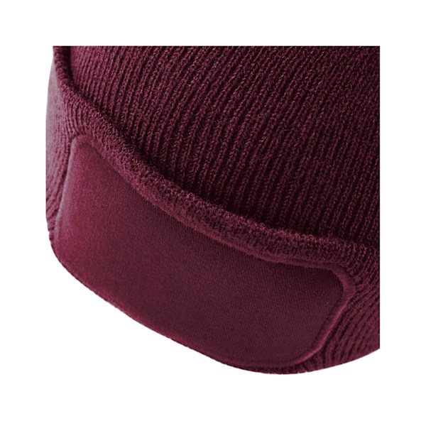 Beechfield Unisex Vuxen Patch Beanie One Size Burgundy Burgundy One Size