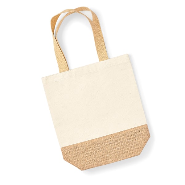 Westford Mill Jute Base Canvas Shopper One Size Natural Natural One Size