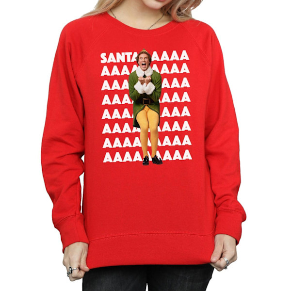 Elf Dam/Damer Buddy Santa Scream Sweatshirt M Röd Red M