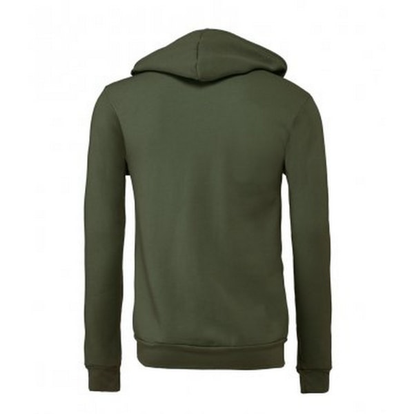 Bella + Canvas Vuxna Unisex hoodie med dragkedja XL Militärgrön Military Green XL
