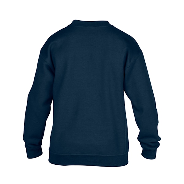 Gildan Barn/Barn Tungt Blandat Crew Neck Sweatshirt 12-14 År Marinblå Navy 12-14 Years