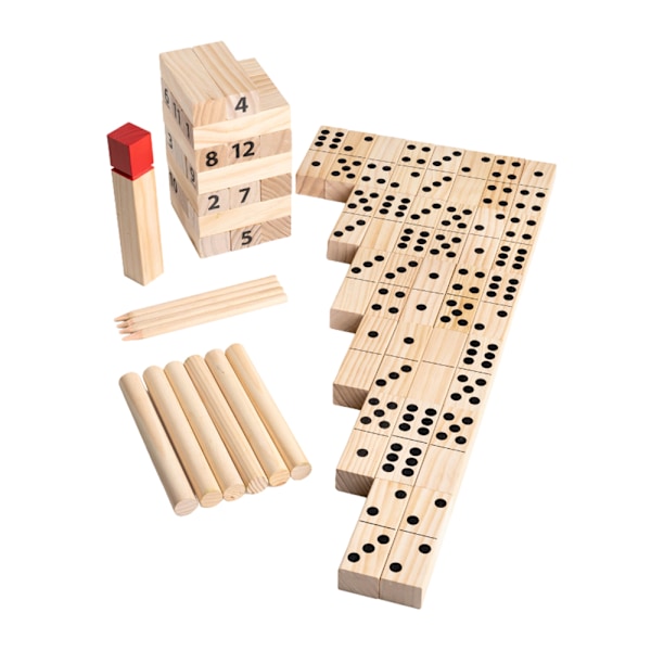 Grasshopper Games 4 i 1 Spel En Storlek Naturlig Natural One Size