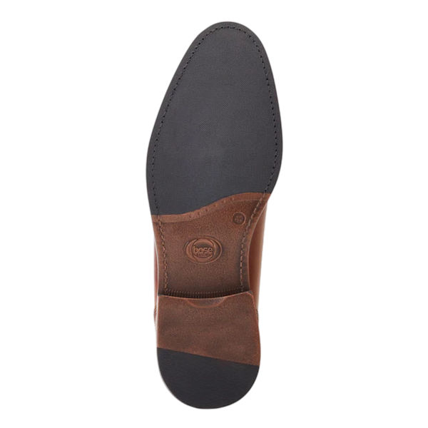Base London Magnus Herrskor i Läder med Tåhätta Derby 10 UK Bränd Burnt Brown 10 UK