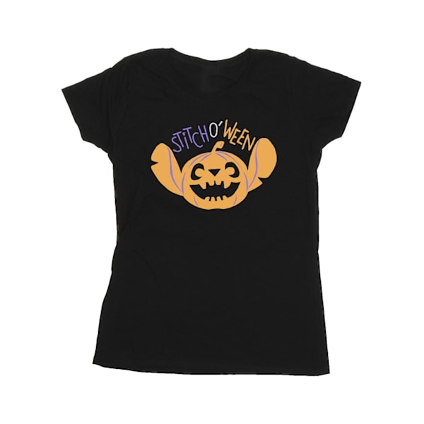 Lilo & Stitch Dam/Kvinnor Stitch O Ween Bomulls T-Shirt XL Bla Black XL
