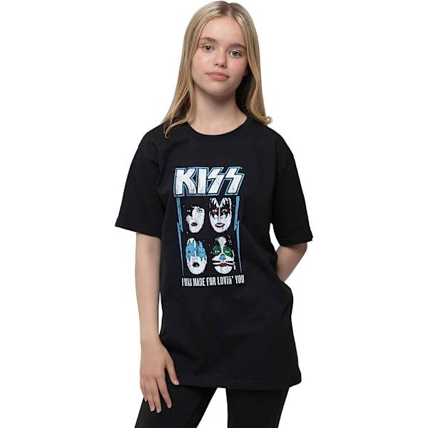 Kiss Barn/Barn Made For Lovin´ You Bomull T-shirt 13-14 År Black 13-14 Years