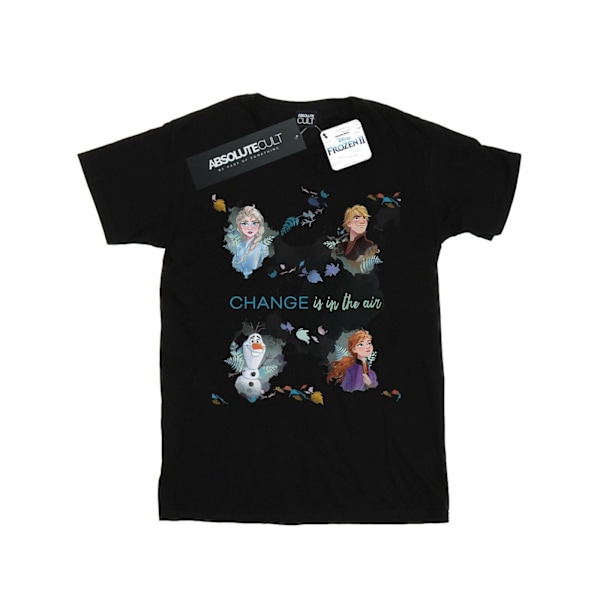 Disney Girls Frozen 2 Change Is In The Air Bomull T-shirt 7-8 år Black 7-8 Years