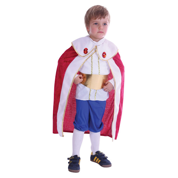 Bristol Novelty Barnkostym Kunglig Robe Och Shorts För Barn/Barn En Storlek Red/White/Blue/Gold One Size