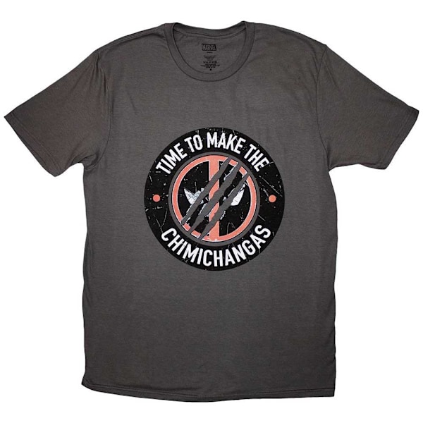 Marvel Comics Unisex Vuxen Time To Make The Chimichangas Deadpool Charcoal Grey XL
