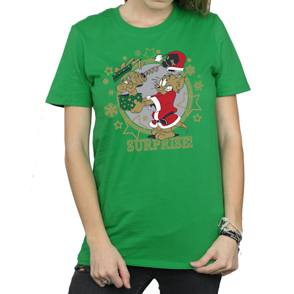 Tom And Jerry Dam/Damer Julöverraskning Bomull Pojkvän Irish Green L