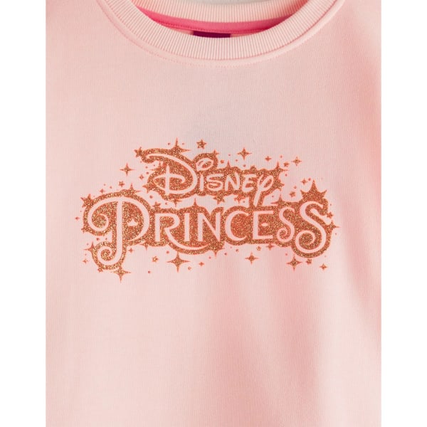 Disney Princess Girls Logo Glitter Casual Dress 4-5 Years Pink Pink 4-5 Years