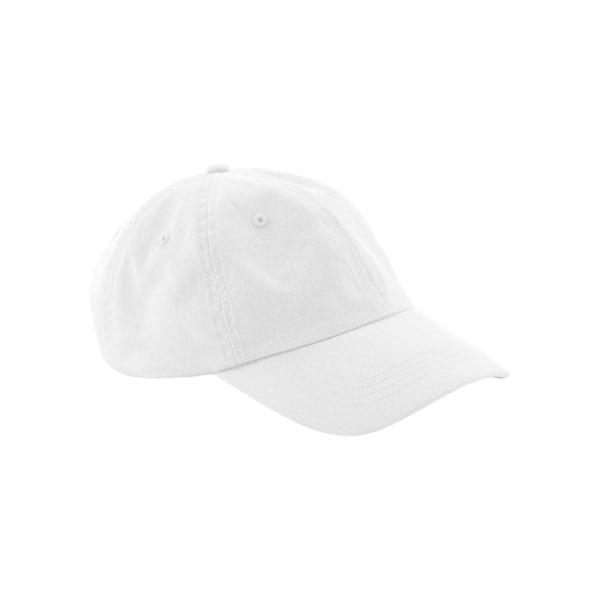 Beechfield ekologisk bomullspanelerad basebollkeps One Size Vit White One Size