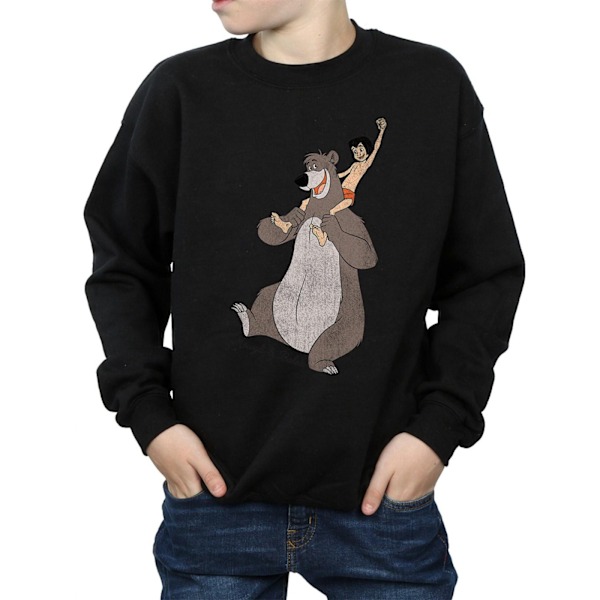 Jungle Book Boys Classic Mowgli And Baloo Sweatshirt 12-13 År Black 12-13 Years
