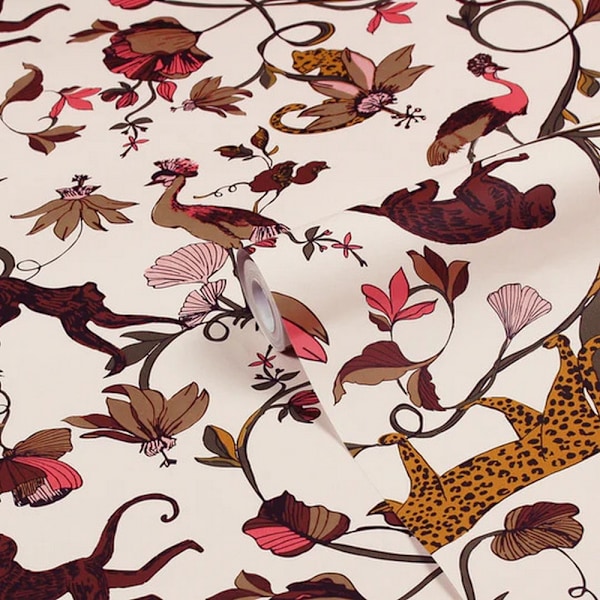 Furn Wildlings Tapet One Size Naturlig/Flerfärgad Natural/Multicoloured One Size