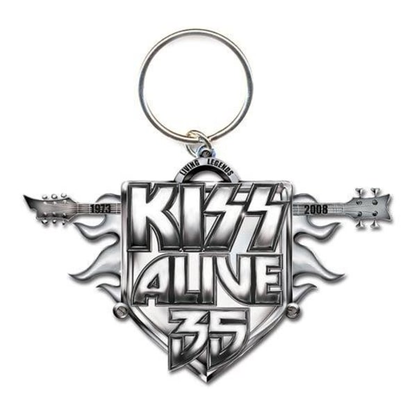 Kiss Alive 35 Tour nyckelring One Size Silver Silver One Size