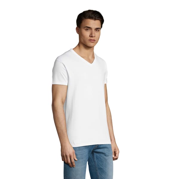 SOLS Herr Imperial V-ringad T-shirt S Vit White S