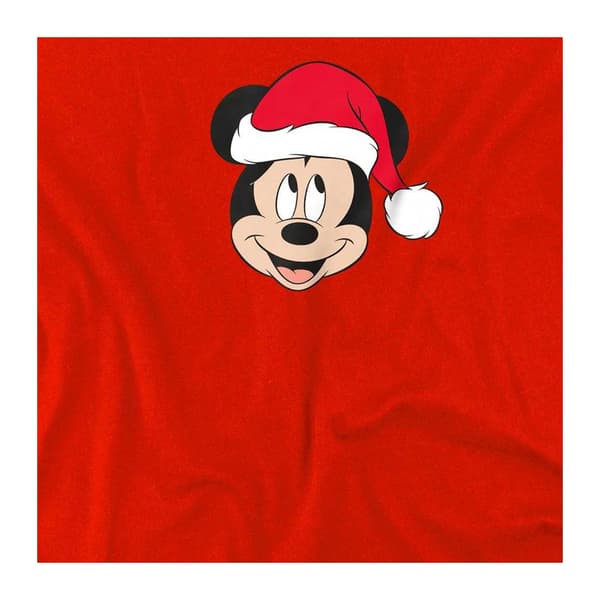 Disney Barn/Barn Mickey Mouse Tomte T-shirt 3-4 år Red 3-4 Years