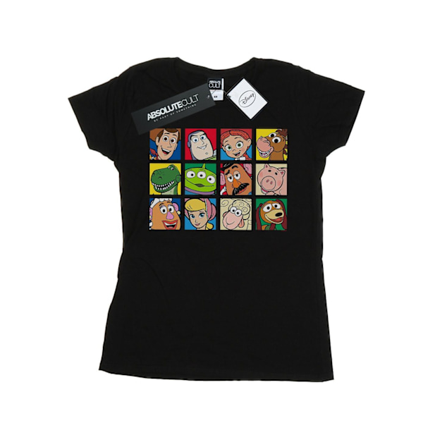 Disney Dam/Kvinnor Toy Story Karaktär Rutor Bomull T-shirt Black S