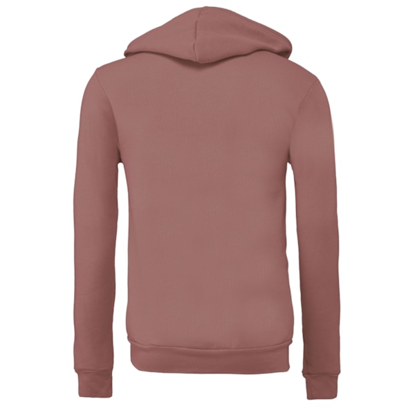Canvas Unisex Dragkedja Polycotton Fleece Tröja med Huva / Luva Mauve M