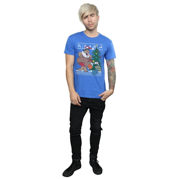 The Flintstones Herr Jul Fair Isle T-shirt S Royal Blue Royal Blue S