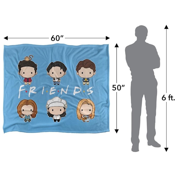 Friends Chibi Filt En Storlek Flerfärgad Multicoloured One Size