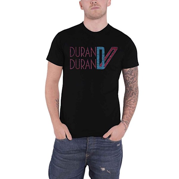 Duran Duran Unisex Dubbellogotyp Bomull T-shirt M Svart Black M