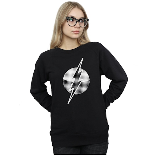 DC Comics Dam/Kvinnor Flash Spot Logo Sweatshirt M Svart Black M