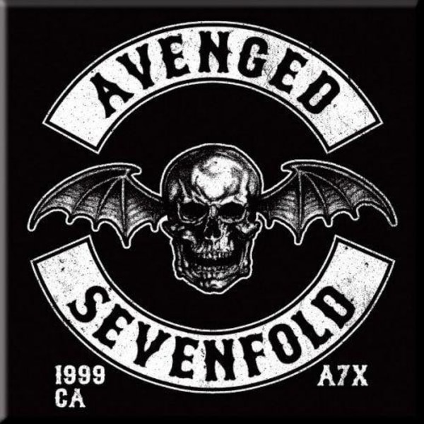 Avenged Sevenfold Logo Kylskåpsmagnet One Size Svart/Vit Black/White One Size