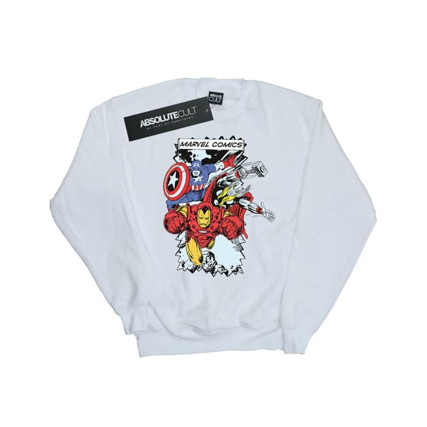 Marvel Herr Tröja med seriefigurer L Vit White L