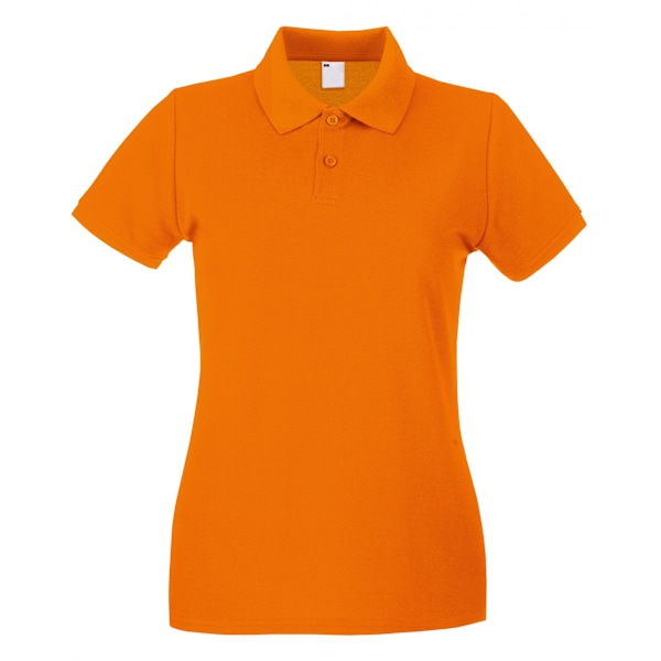 Fruit of the Loom Dam/Damer Lady Fit Kortärmad Polotröja Bright Orange X Large