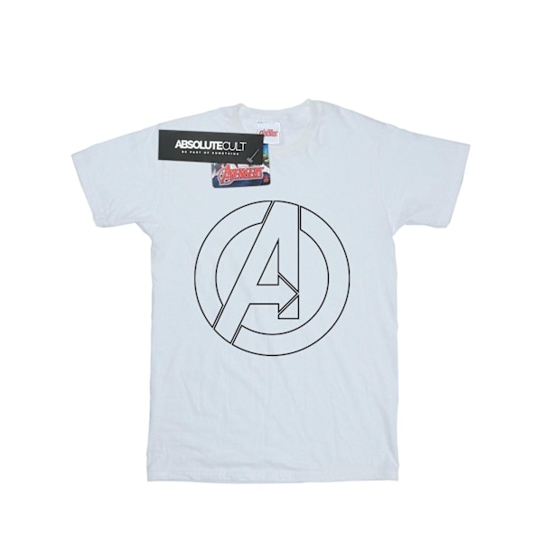 Marvel Boys Avengers Assemble A Logo Outline T-shirt 12-13 år White 12-13 Years