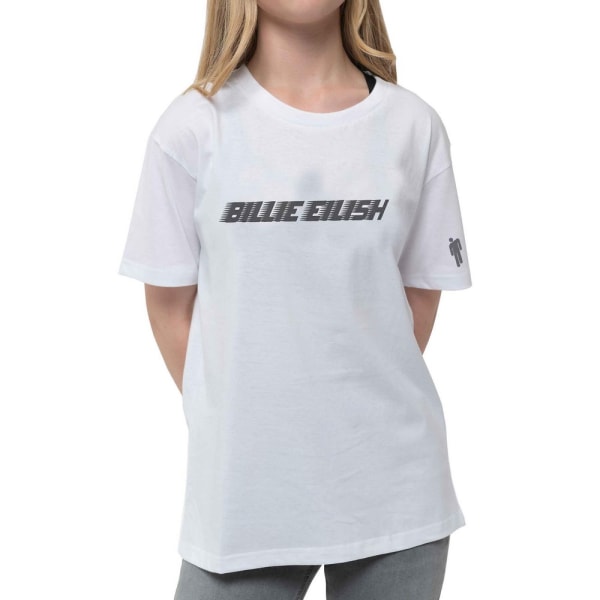 Billie Eilish Barn/Barn Racer Logo Bomull T-shirt 12-13 År White 12-13 Years