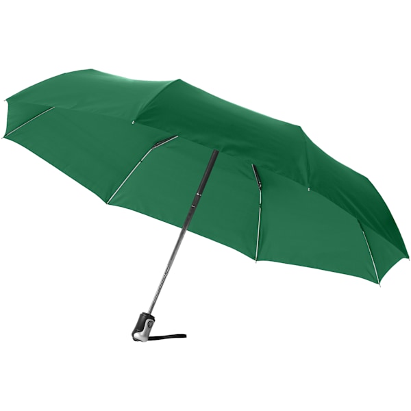 Bullet 21,5 tum Alex 3-sektions automatisk öppning och stängning paraply (2-pack) Green One Size
