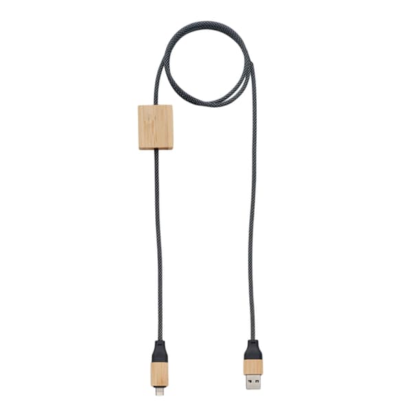 MidOcean Caboo Laddkabel i Bambu, One Size, Trä Wood One Size