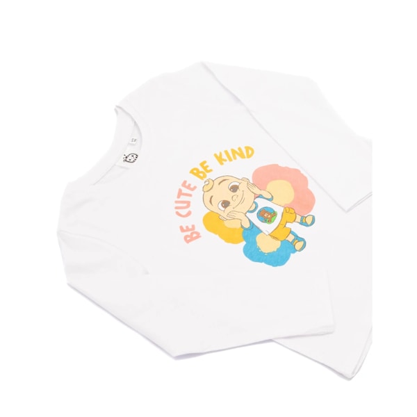 Cocomelon flickor vara söta vara snälla långärmad T-shirt 12-18 månader White 12-18 Months