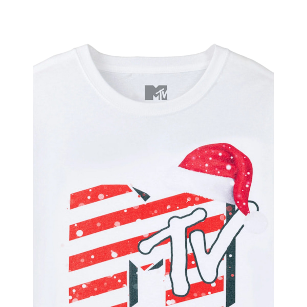 MTV Unisex Vuxen Jultomteluva T-shirt M Vit White M