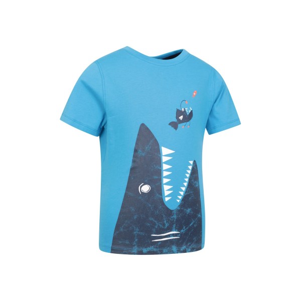 Mountain Warehouse Barnkläder/Barn Hungry Shark Ekologisk T-shirt Blue 3-4 Years