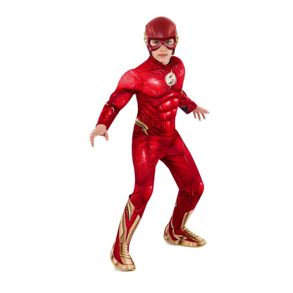 Flash Boys Deluxe Costume XS Röd/Guld Red/Gold XS