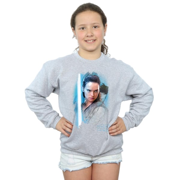Star Wars Girls The Last Jedi Rey Borstad Sweatshirt 5-6 år Sports Grey 5-6 Years