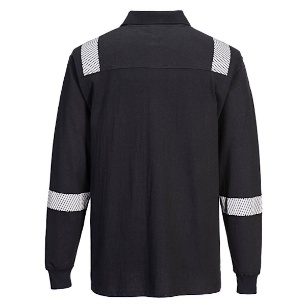 Portwest Unisex Vuxen WX3 FR Modaflame Långärmad Pikétröja Black S