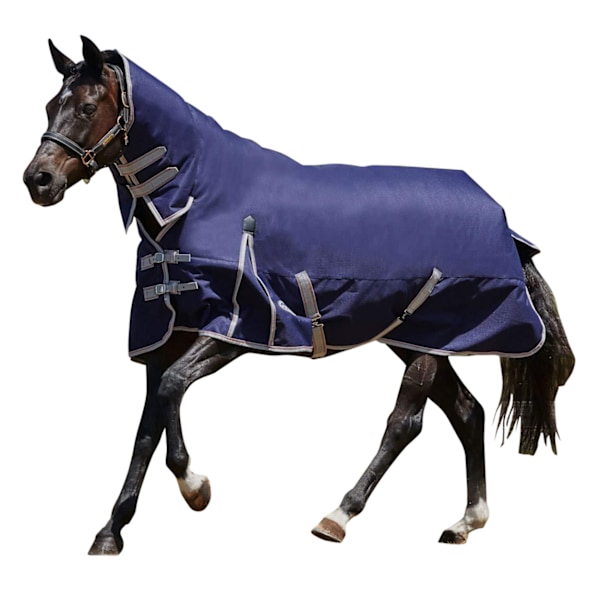 Weatherbeeta Comfitec Heavy Essential Combo Neck Turnout Rug 4 Navy/Silver/Red 4 ft 3