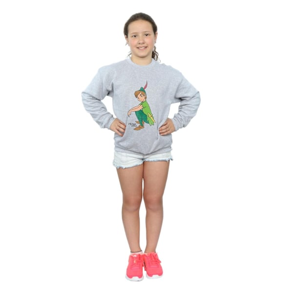Disney Girls Peter Pan Classic Peter Sweatshirt 12-13 år Spo Sports Grey 12-13 Years