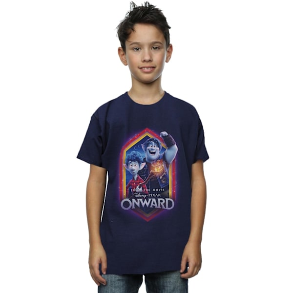 Disney Boys Onward Brothers Crest T-Shirt 12-13 år Marinblå Navy Blue 12-13 Years