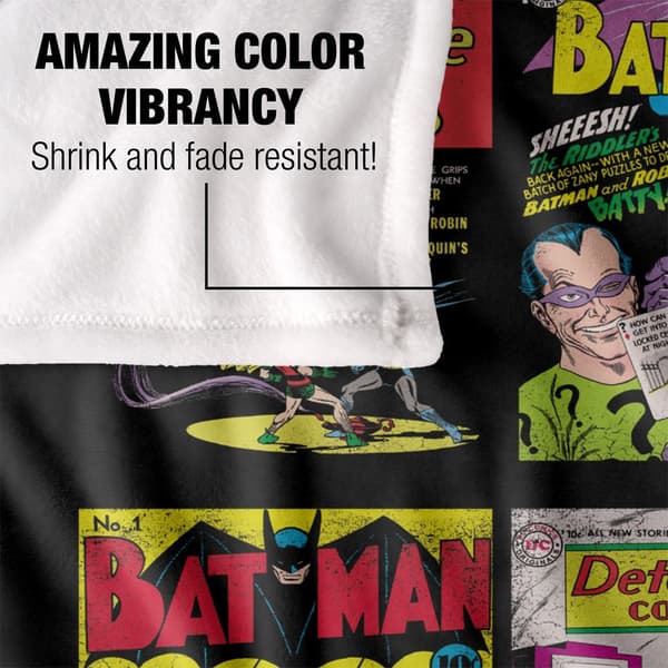 Batman Detective Comics Filt med Blandade Mönster One Size Multi Multicoloured One Size